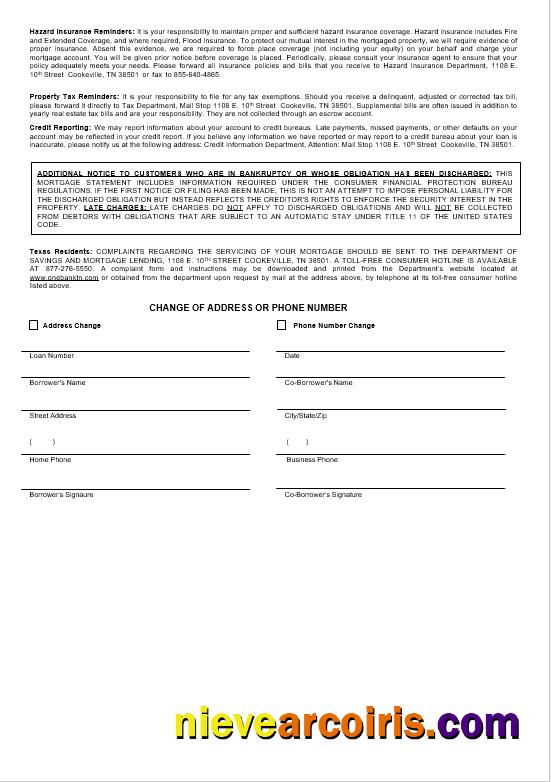 USA One bank mortgage statement 3